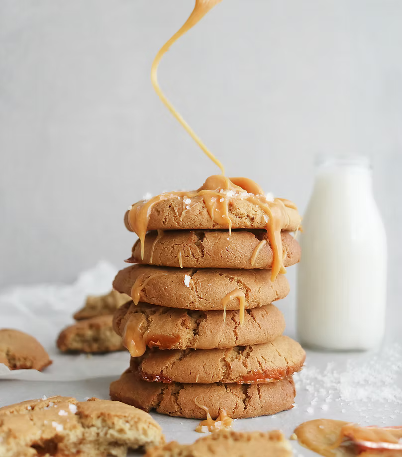 Irresistibly Gooey Vegan Caramel Stuffed Cookies Recipe