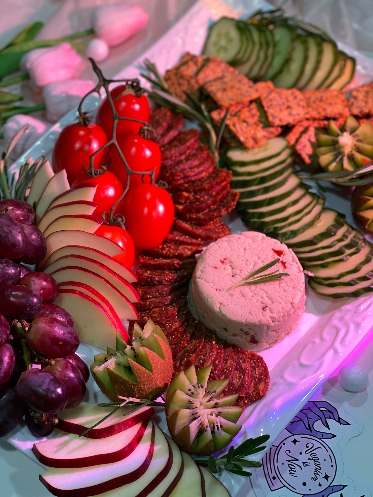 Hellenic Farms Fig Salami Charcuterie Board