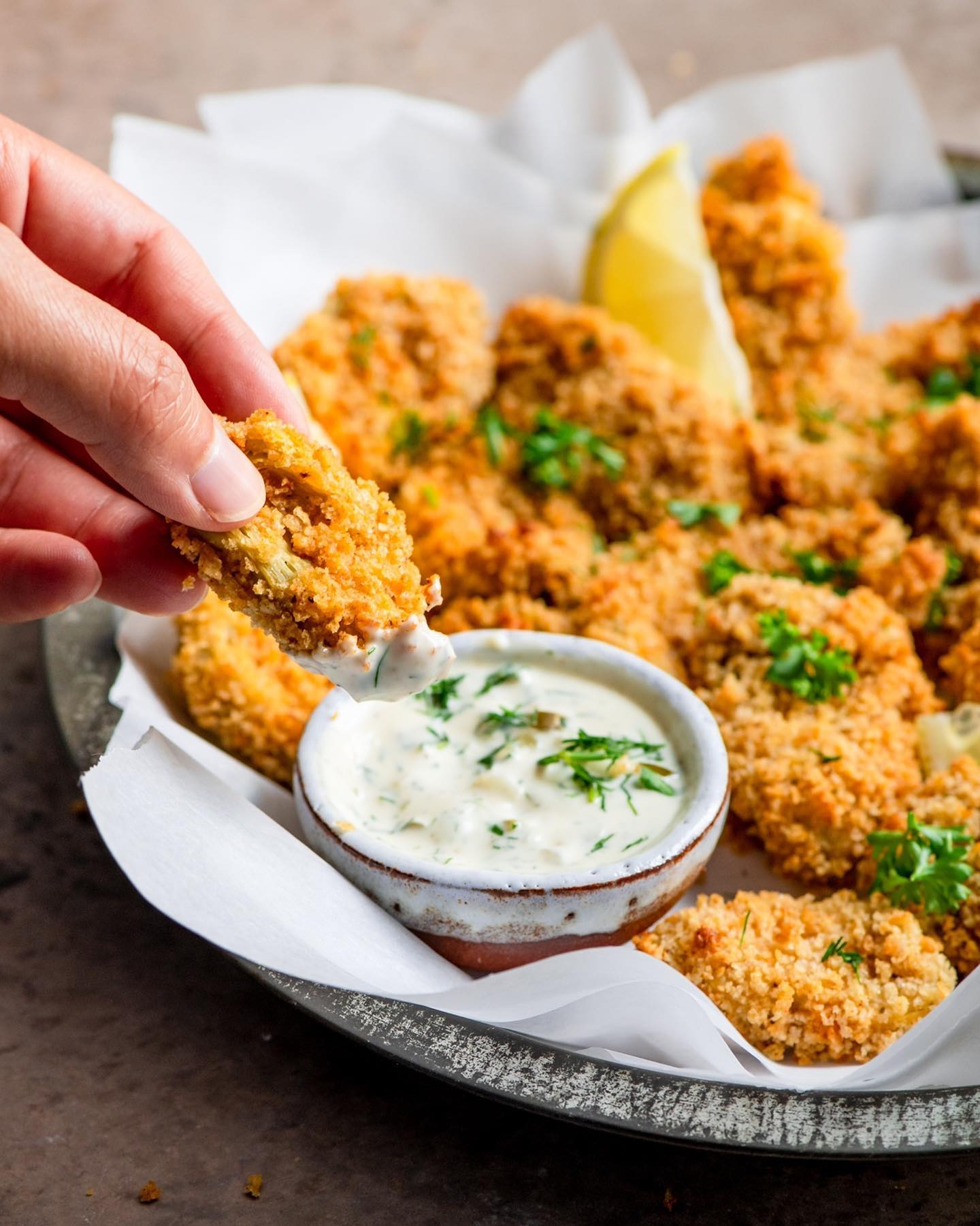 Vegan Oven Fried Artichoke Hearts Recipe