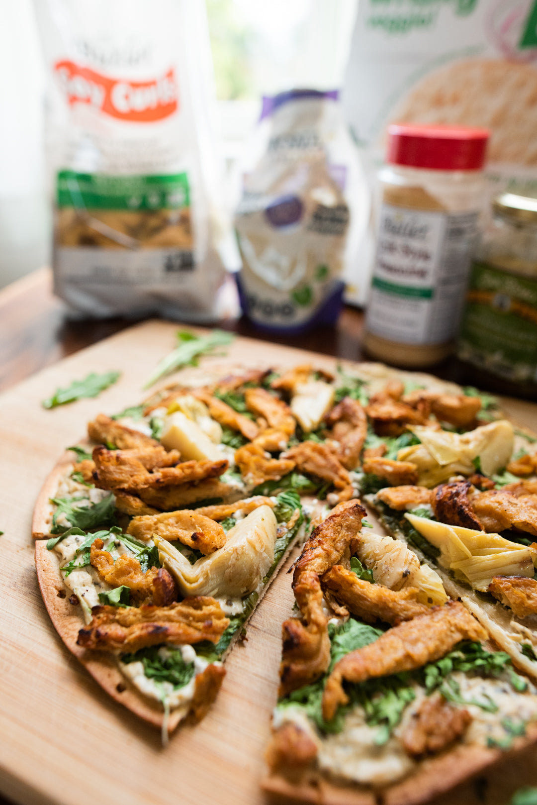 Vegan Chicken Alfredo Artichoke Pizza Recipe