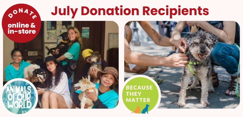 July 2026 Donation Recipients - Animals Of Our World & VHS 'Because They Matter'