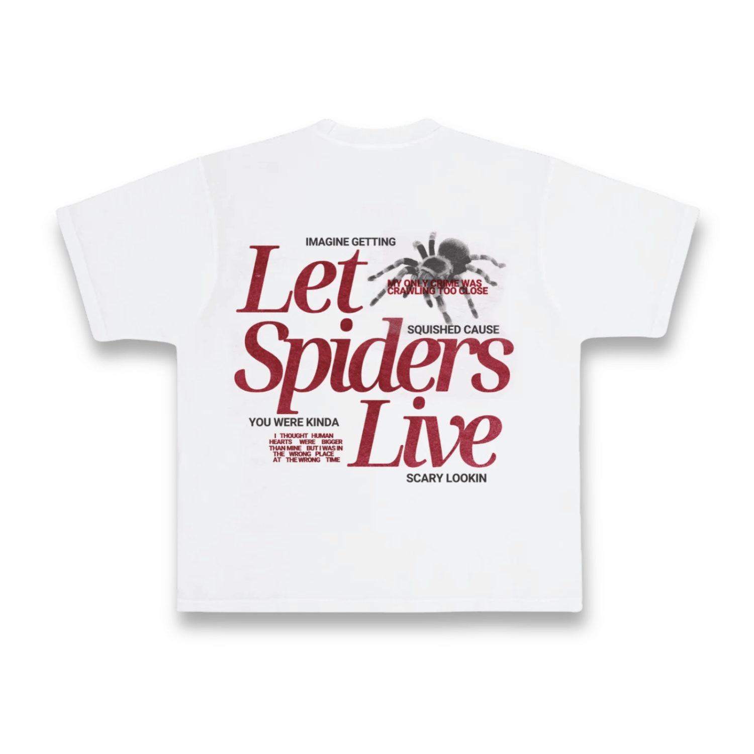 Don't Eat The Homies 'Let Spiders Live' T-Shirt - White