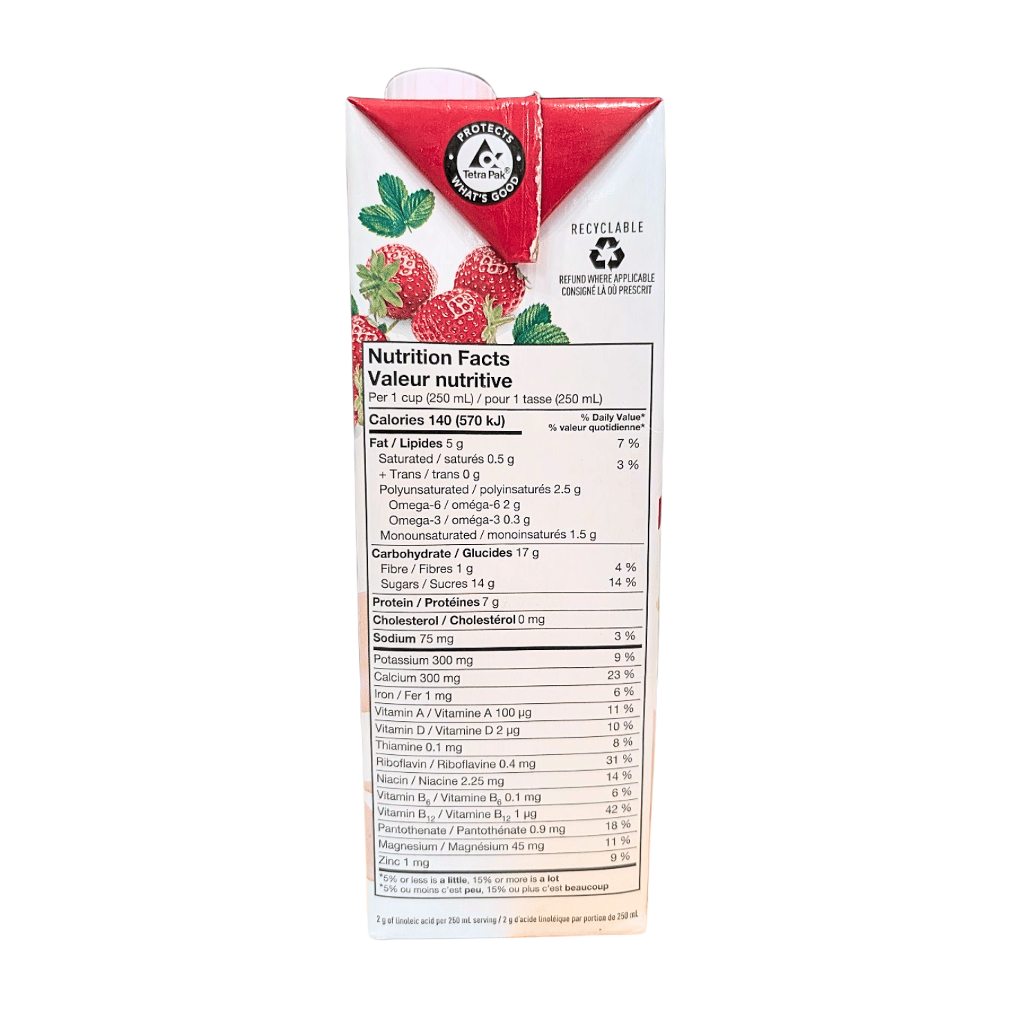 Natura Lait de Soja Fraise - 946ml