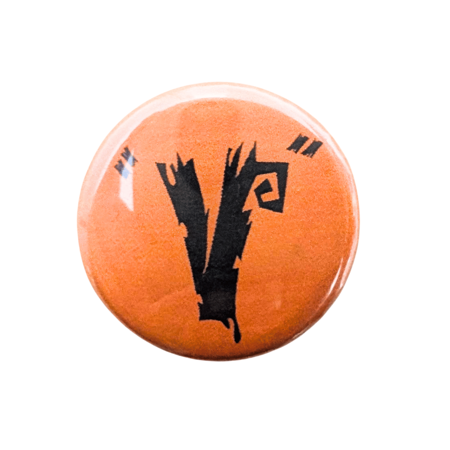 Vegan Supply 'V' Orange Button