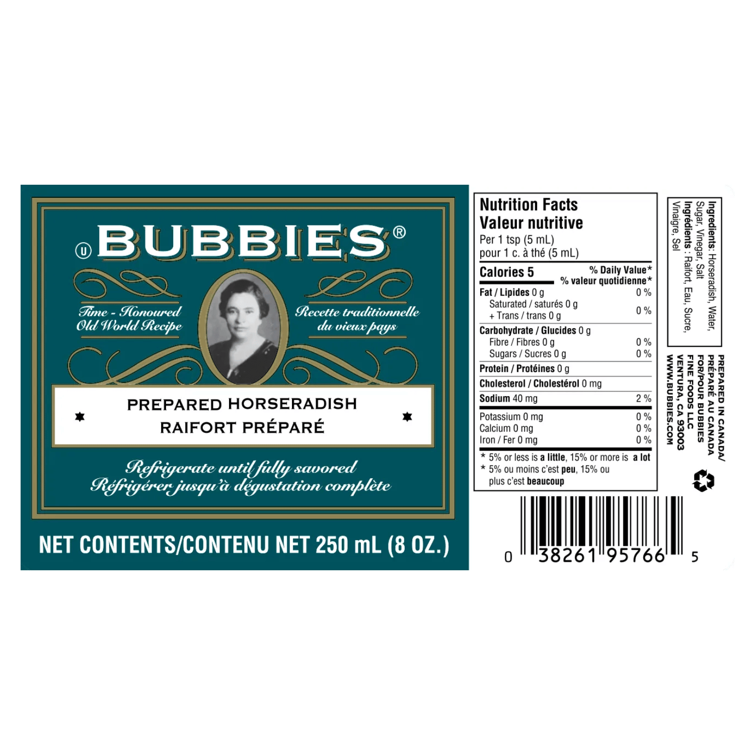 Bubbies Horseradish - 250ml