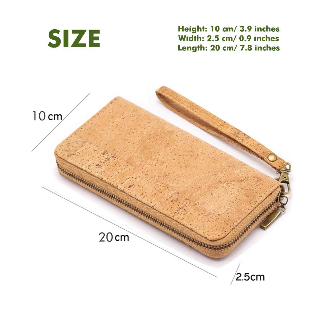 Meninas Bonitas Cork Women's Classic Zipper Wallet