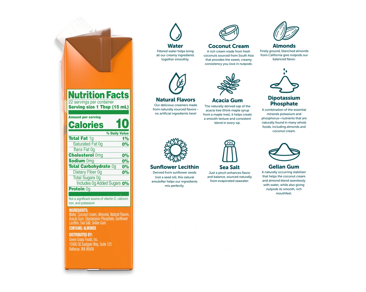 Crème à café Pumpkin Spice Nutpods - 330 ml