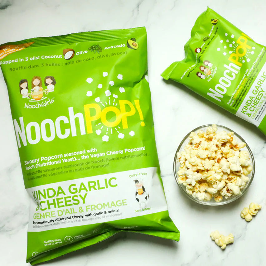 NoochPoP Maïs soufflé à l'ail et au fromage Kinda - 120g