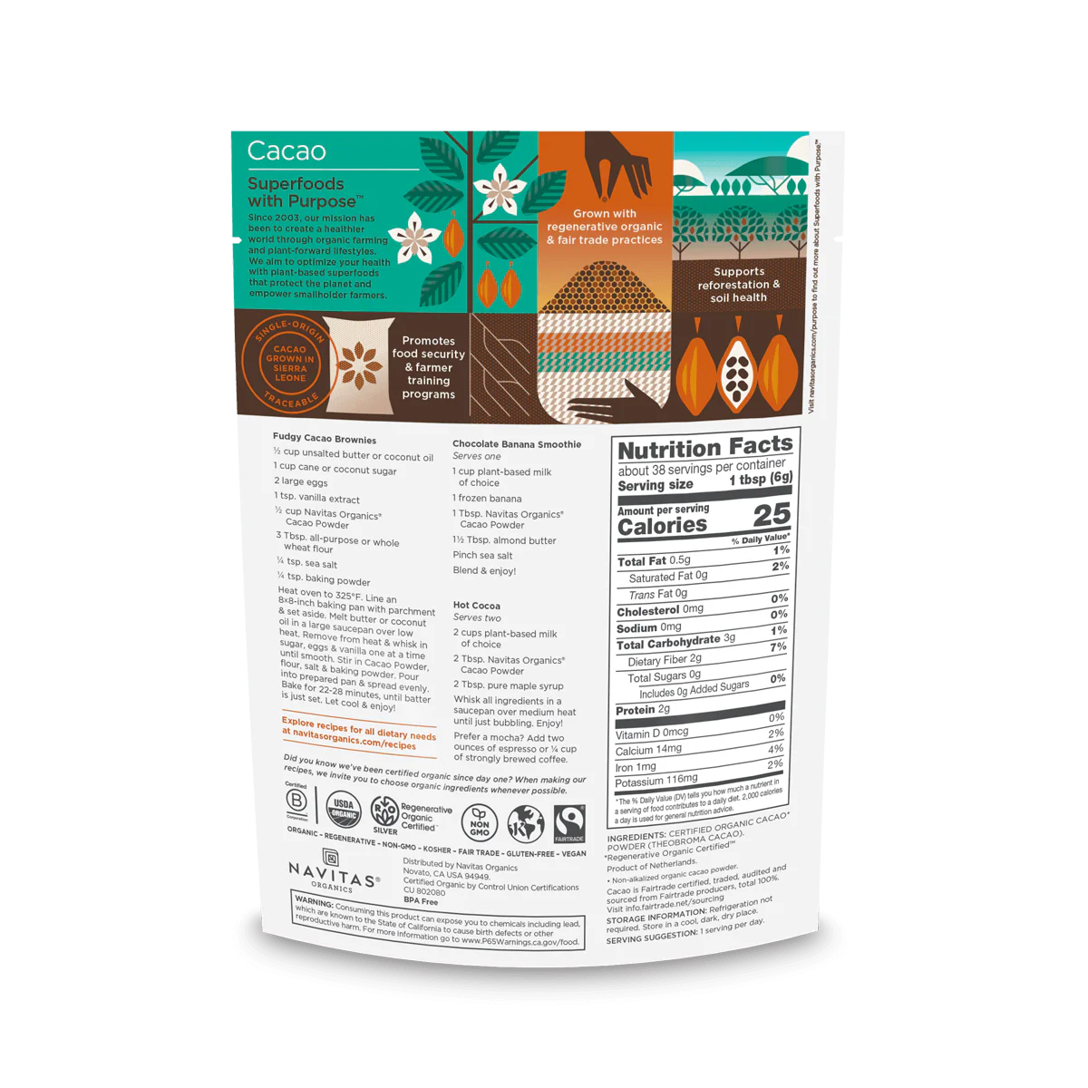 Navitas Organics Cacao Powder - 227g