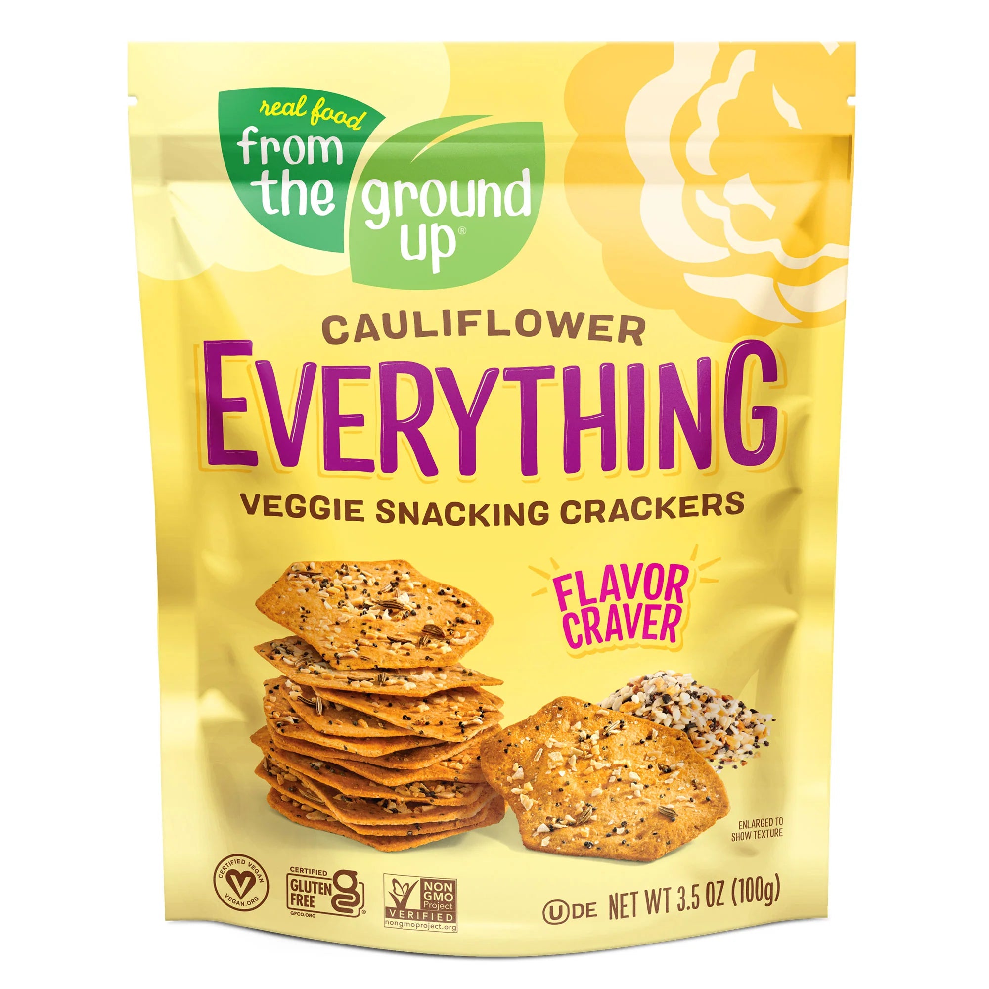 From The Ground Up Cauliflower Everything Snacking Cracker - 100g