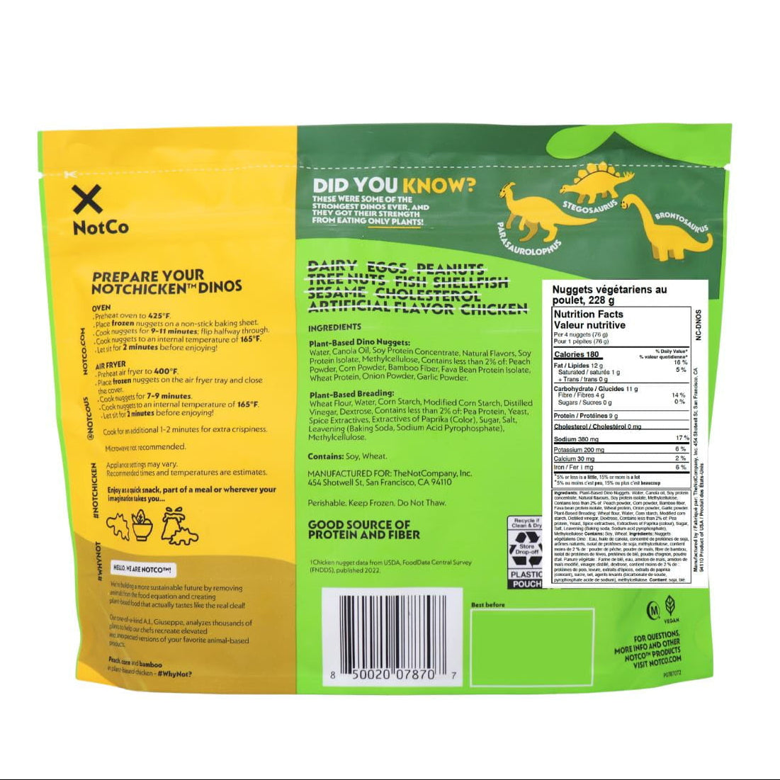 NotCo Not Chicken Dinos - 228g