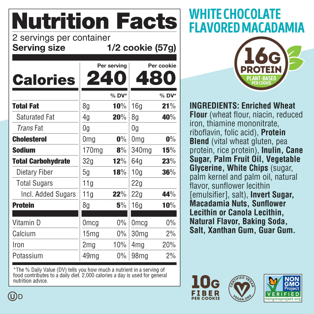 Lenny & Larry's White Chocolaty Macadamia Protein Cookie - 113g