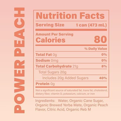 Cooler Co Power Peach Yerba Mate - 473ml