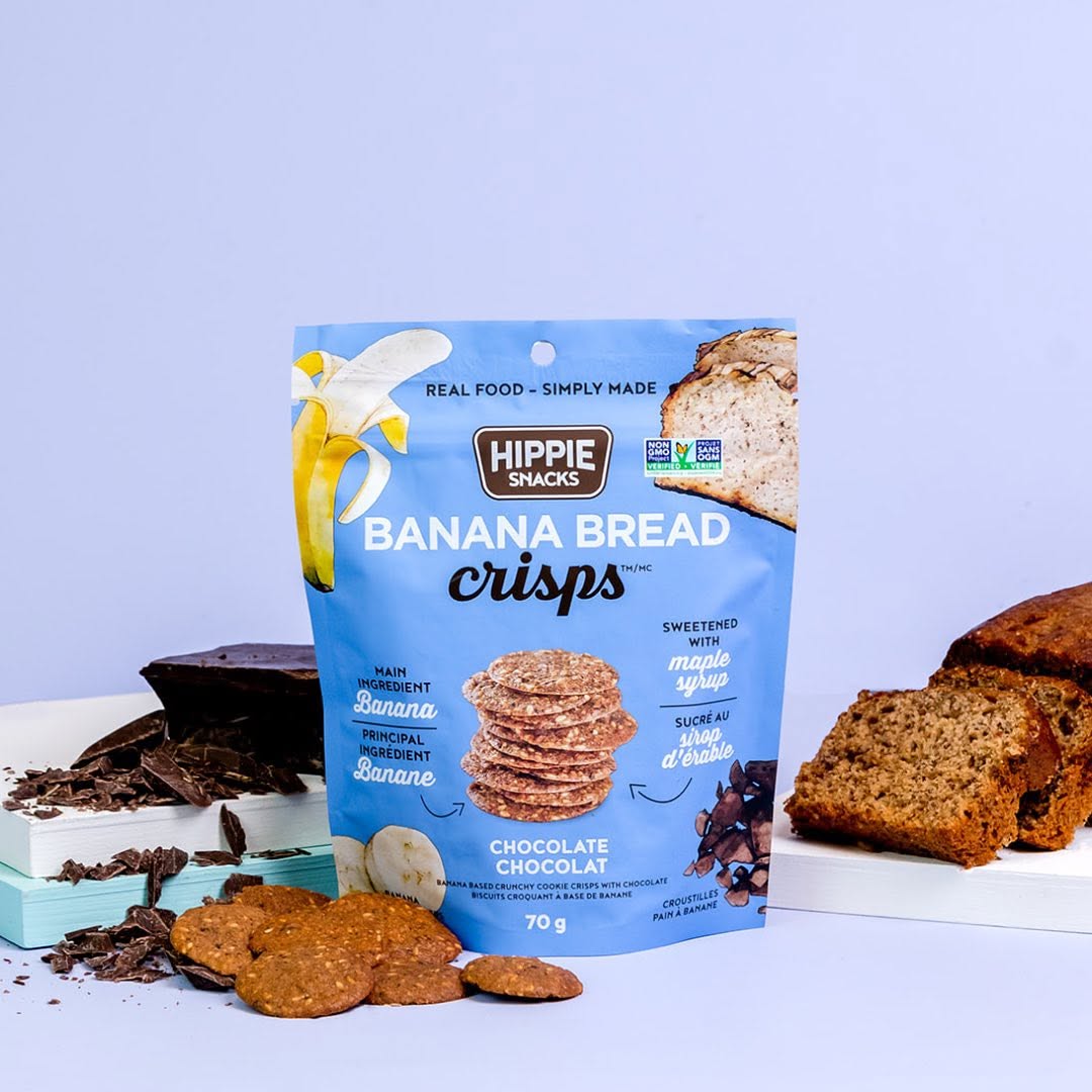 Hippie Snacks Banana Bread Crisps Chocolate - 70g