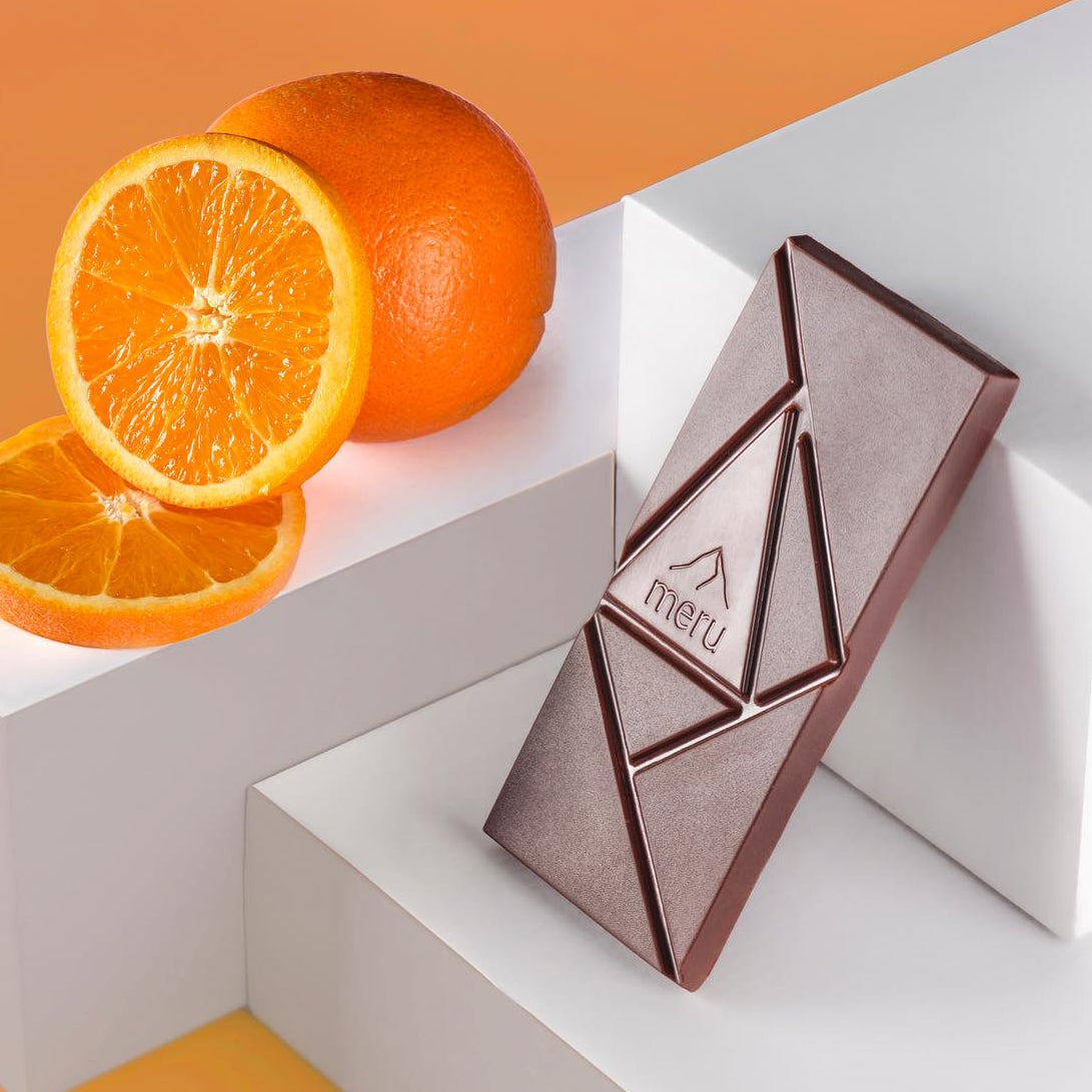 CLEARANCE - Meru Chocolates Zesty Orange Chocolate Bar - 60g