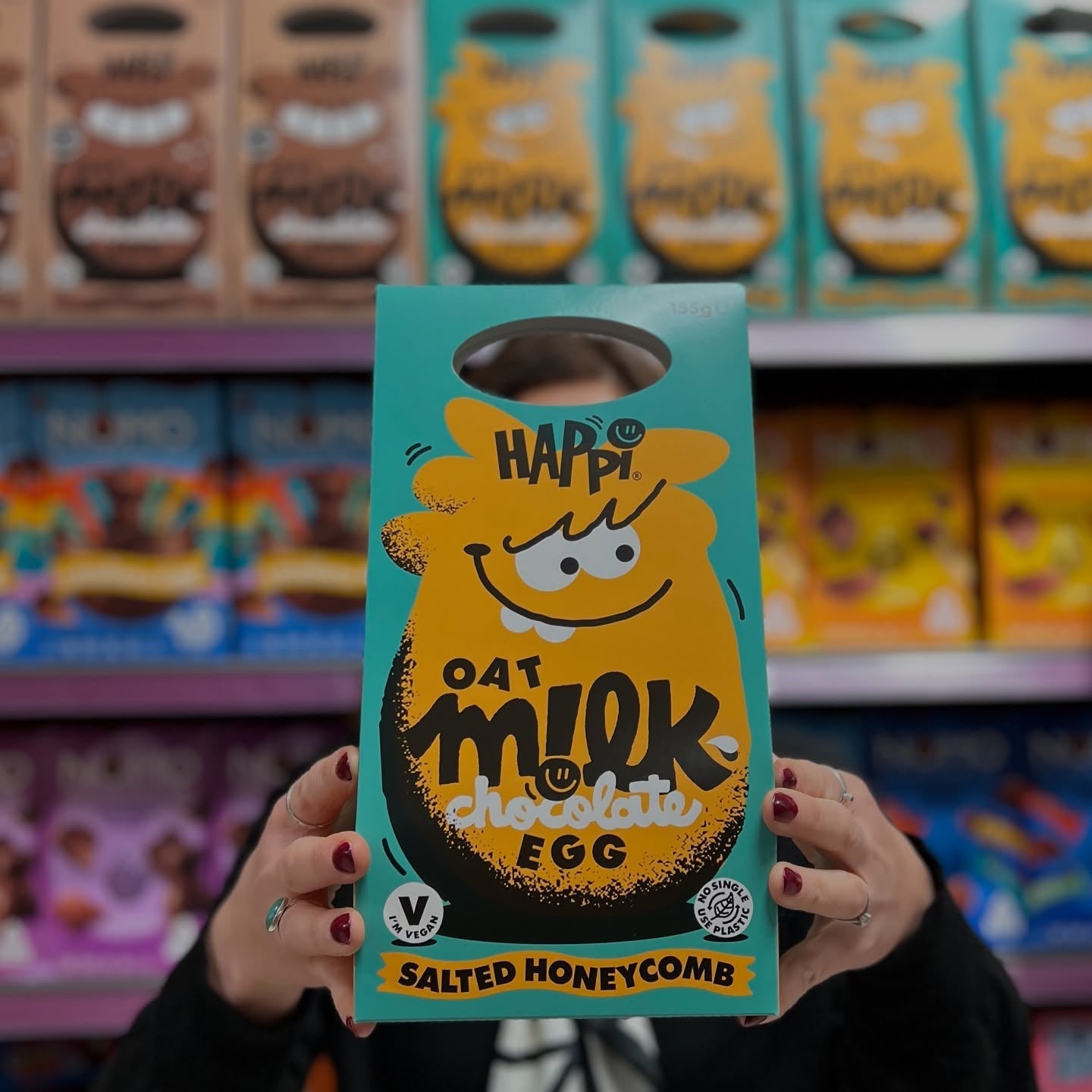 Happi Salted Honeycomb Oat Milk Chocolate Egg - 155g