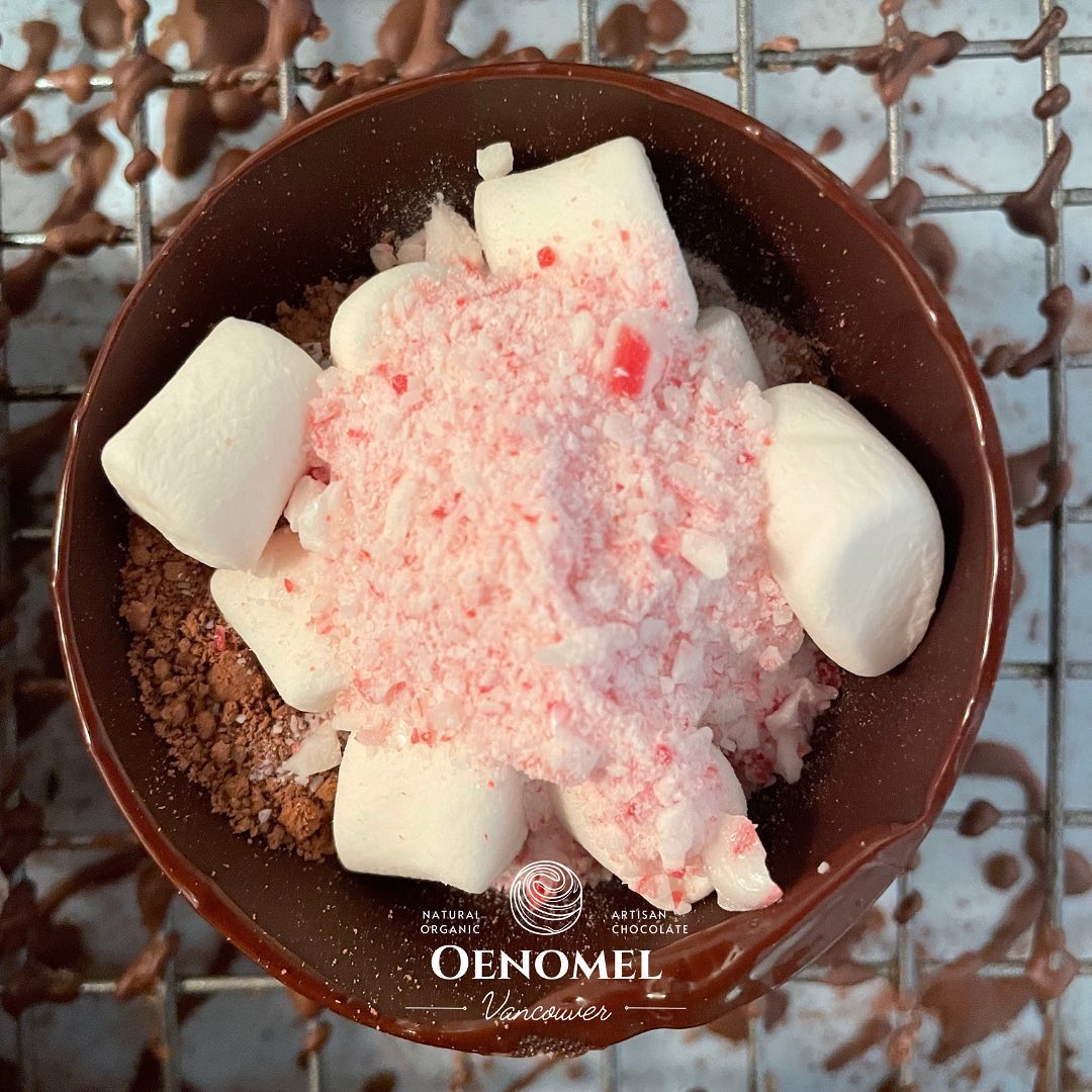 Bombe de chocolat chaud au sucre d'orge et à la menthe poivrée Oenomel - 60g