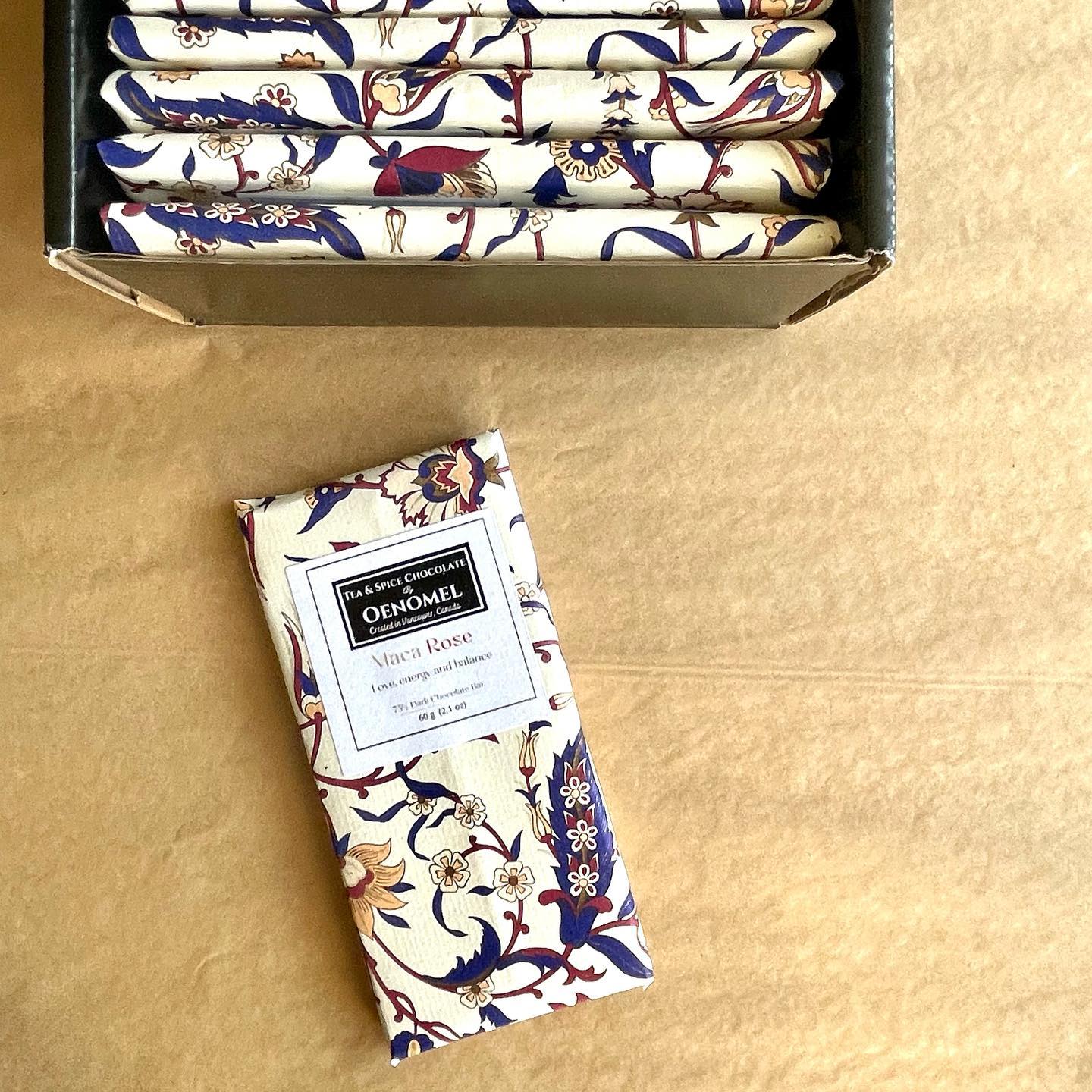 Oenomel Maca Rose 75% Dark Chocolate Bar - 80g