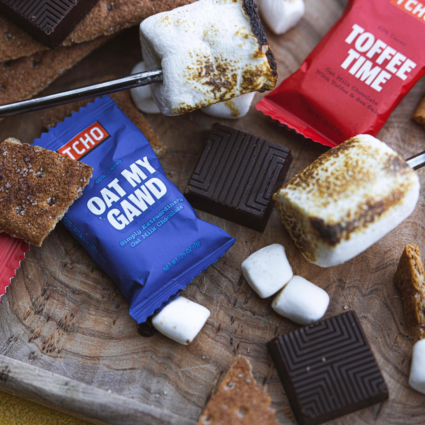 TCHO Toffee Time Oat Milk Chocolate Mini Bar - 7g