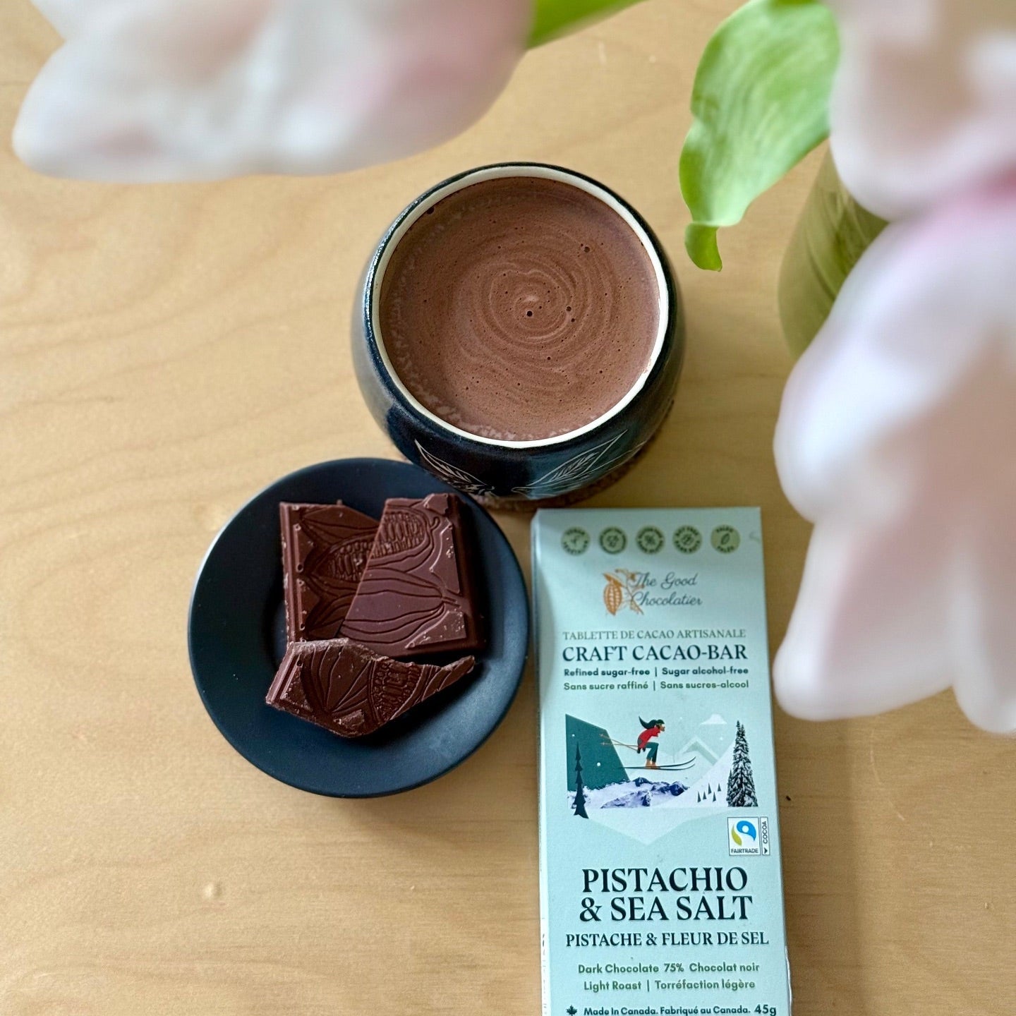 The Good Chocolatier Pistachio & Sea Salt Dark Chocolate - 45g