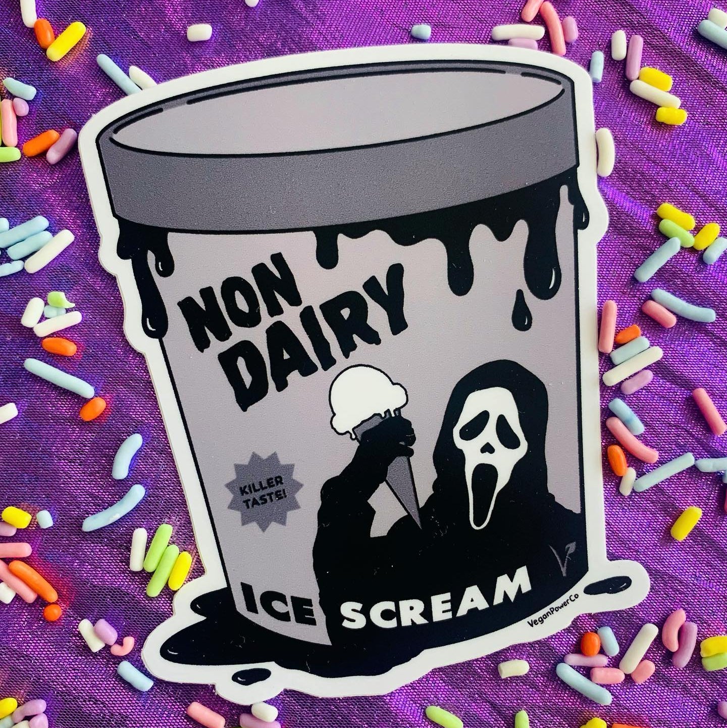 Cri de glace non laitier Vegan Power Co Sticker