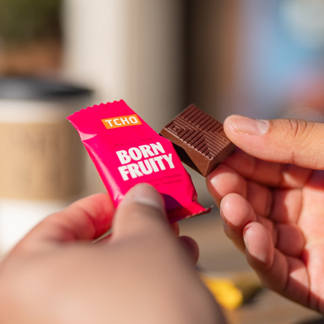 TCHO Born Fruity Dark Chocolate Mini Bar - 7g