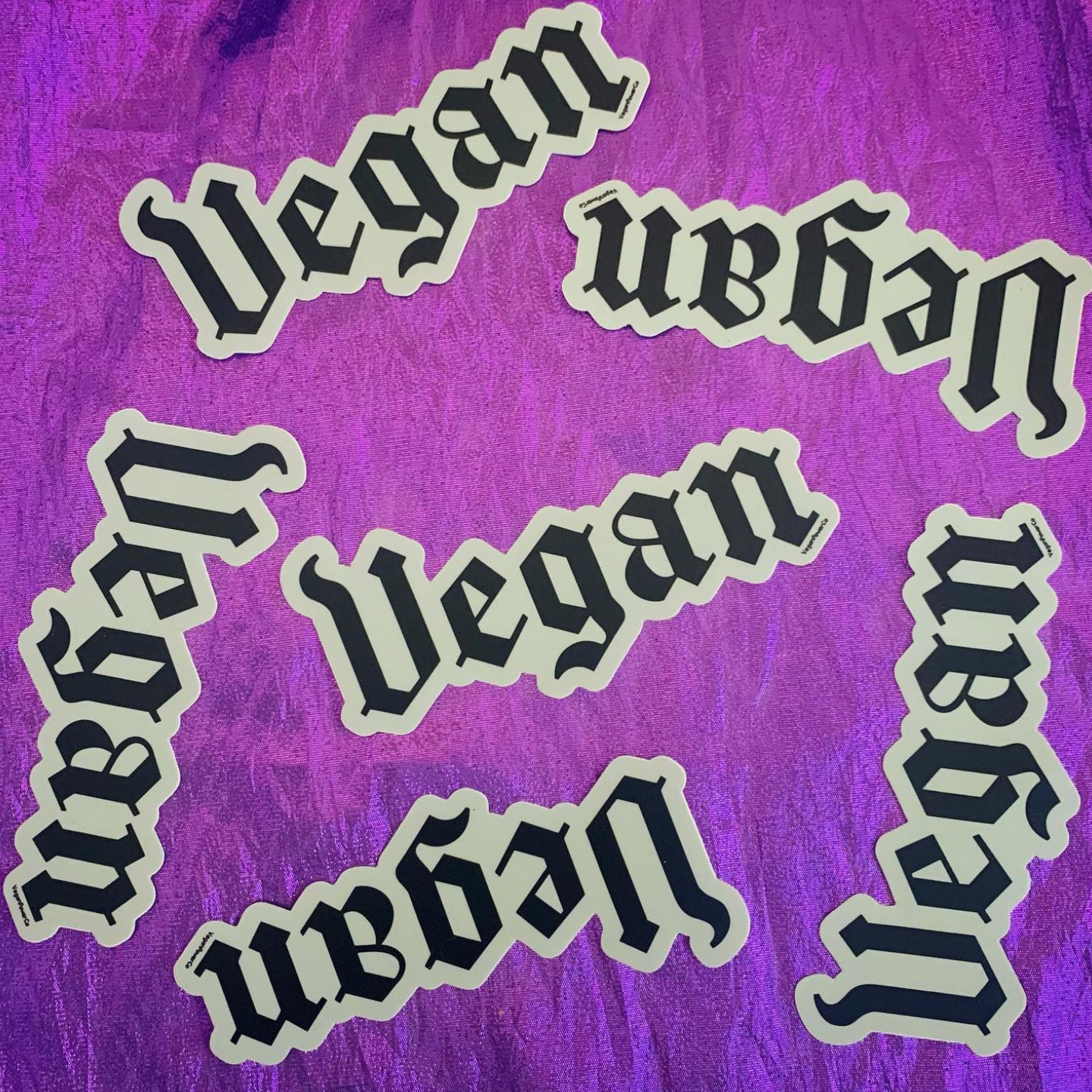 Police gothique Vegan Power Co 'Vegan' Sticker