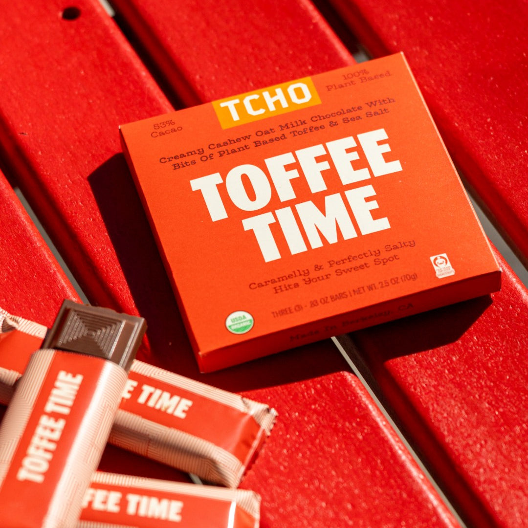 CLEARANCE - TCHO Toffee Time Oat Milk Chocolate - 70g