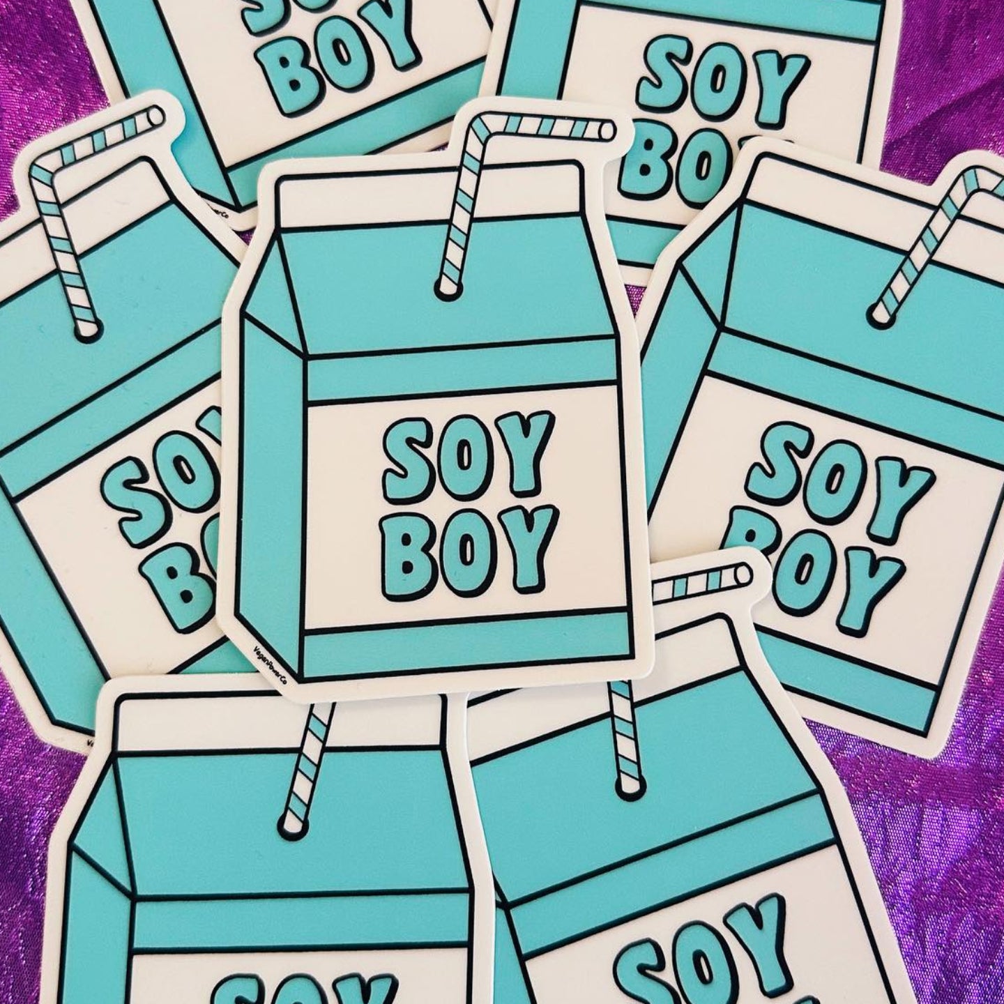 Vegan Power Co 'Soy Boy' Milk Carton Sticker
