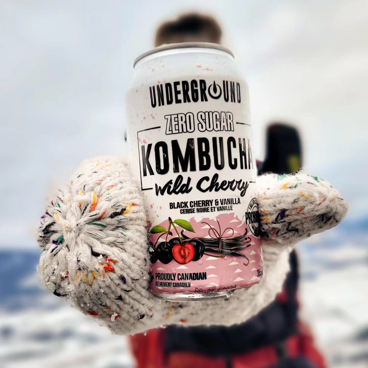 UnderGround Wild Cherry Zero Sugar Kombucha - 355ml
