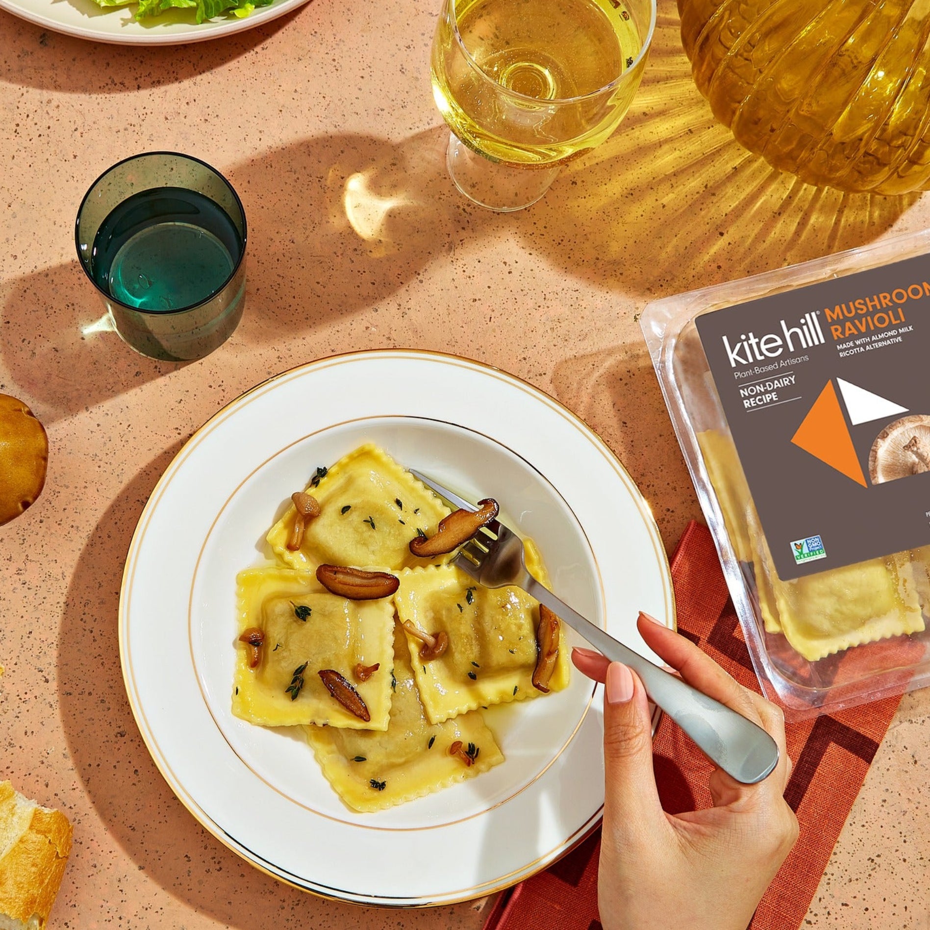 Kite Hill Ravioli aux champignons et à la ricotta - 255g