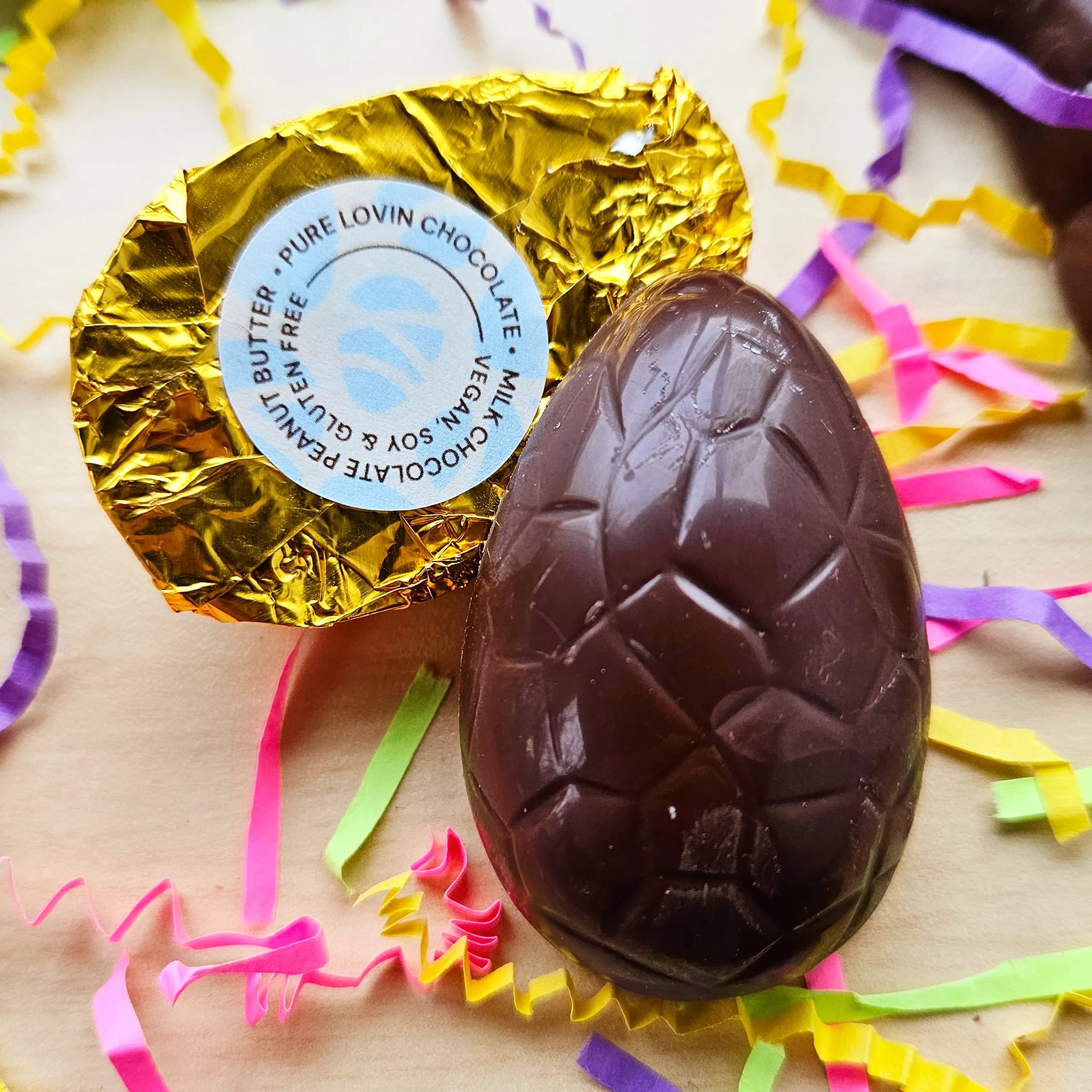 Pure Lovin' Single Wrapped Dark Chocolate Peanut Butter Egg - 19g