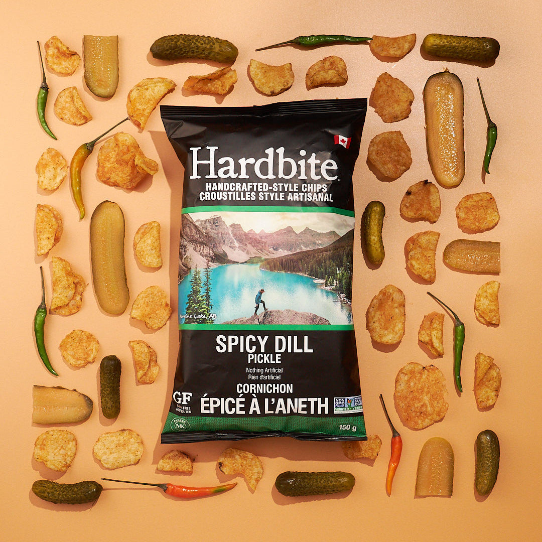 Hardbite Spicy Dill Pickle Potato Chips - 150g