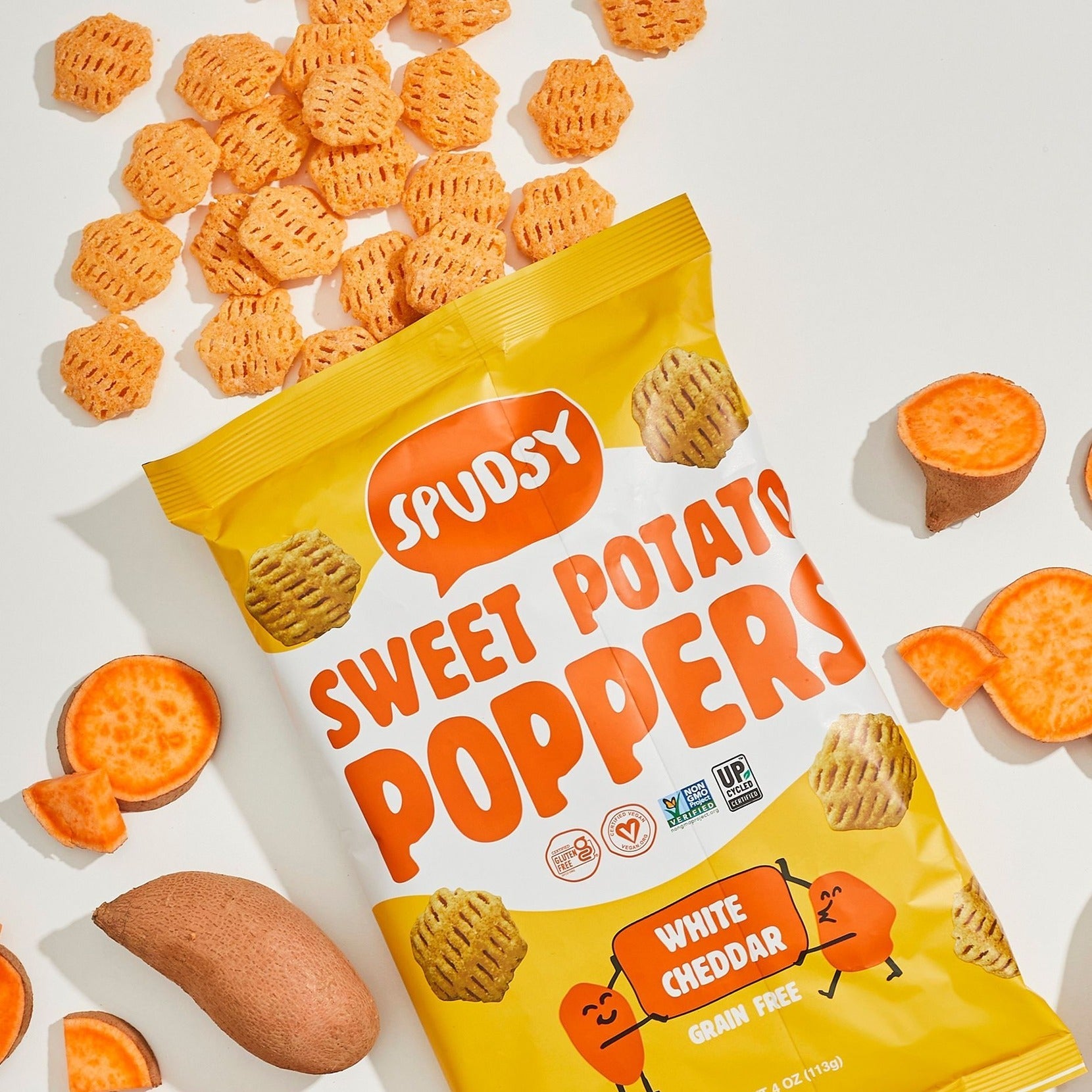 Spudsy White Cheddar Sweet Potato Poppers - 113g