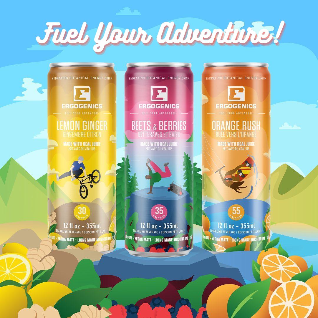 Ergogenics Energy Drink, 3 Flavours - 355ml