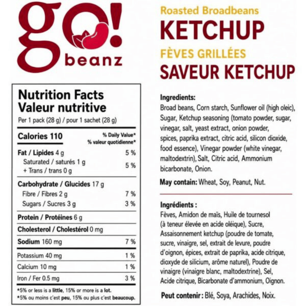 Go! Beanz Ketchup Roasted Broad Beans - 28g