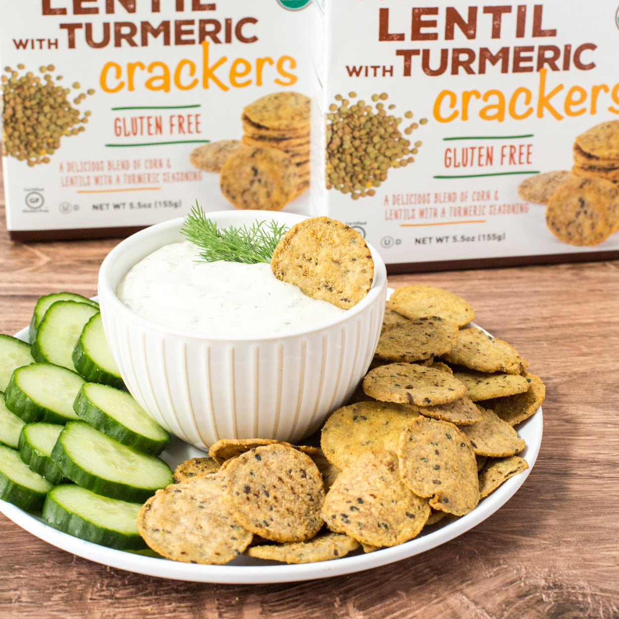 RW Garcia Organic Lentil Turmeric Crackers - 155g