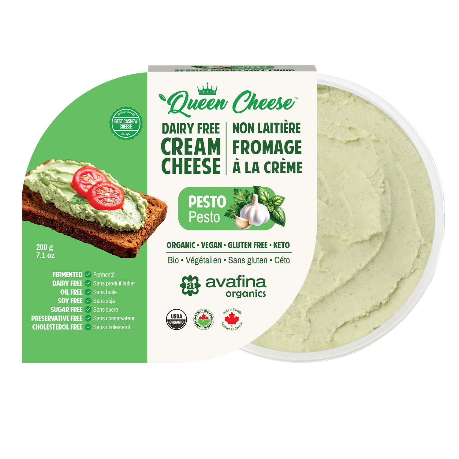 Avafina Organics Pesto Cream Cheese - 200g