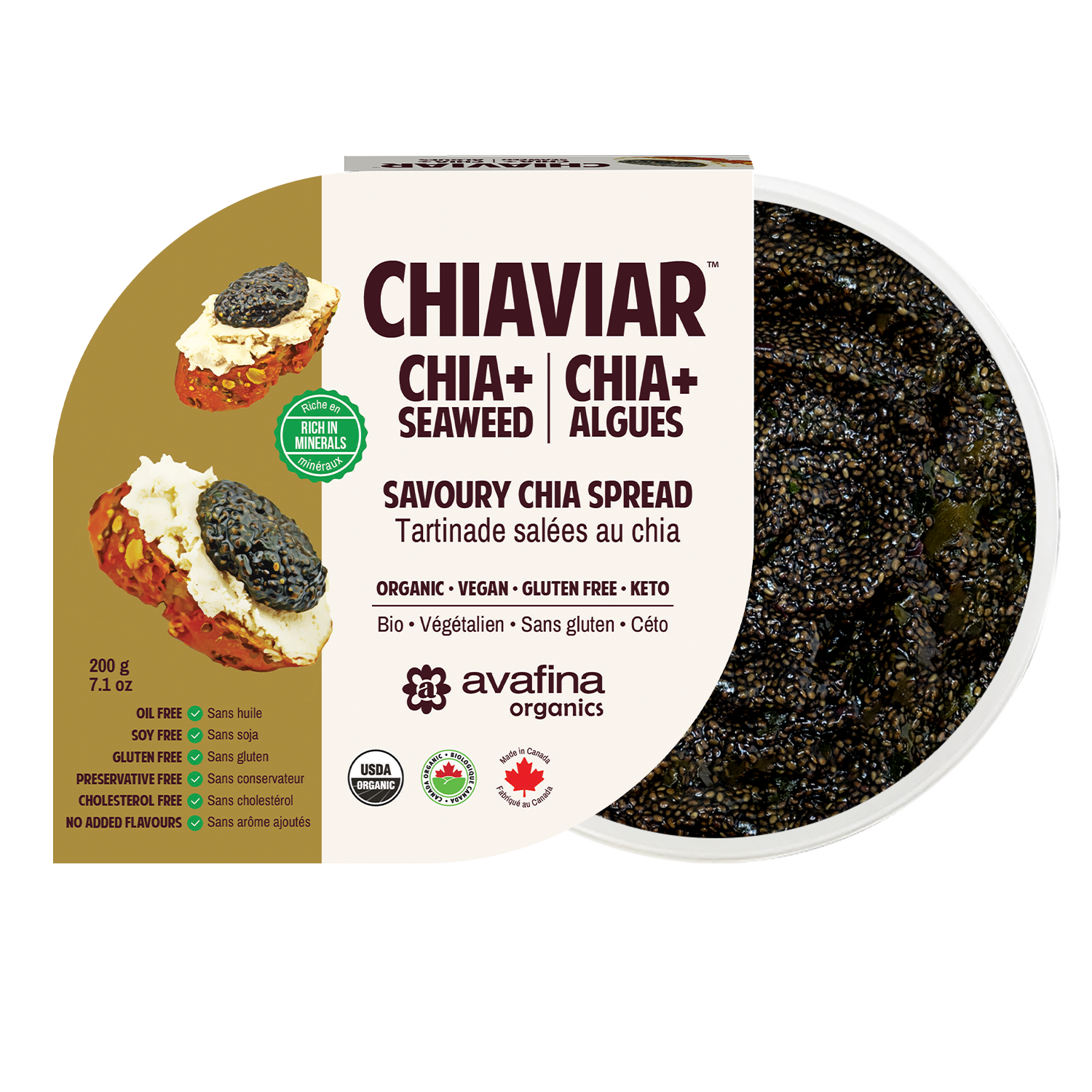 Avafina Organics Chiaviar Vegan Caviar - 200g