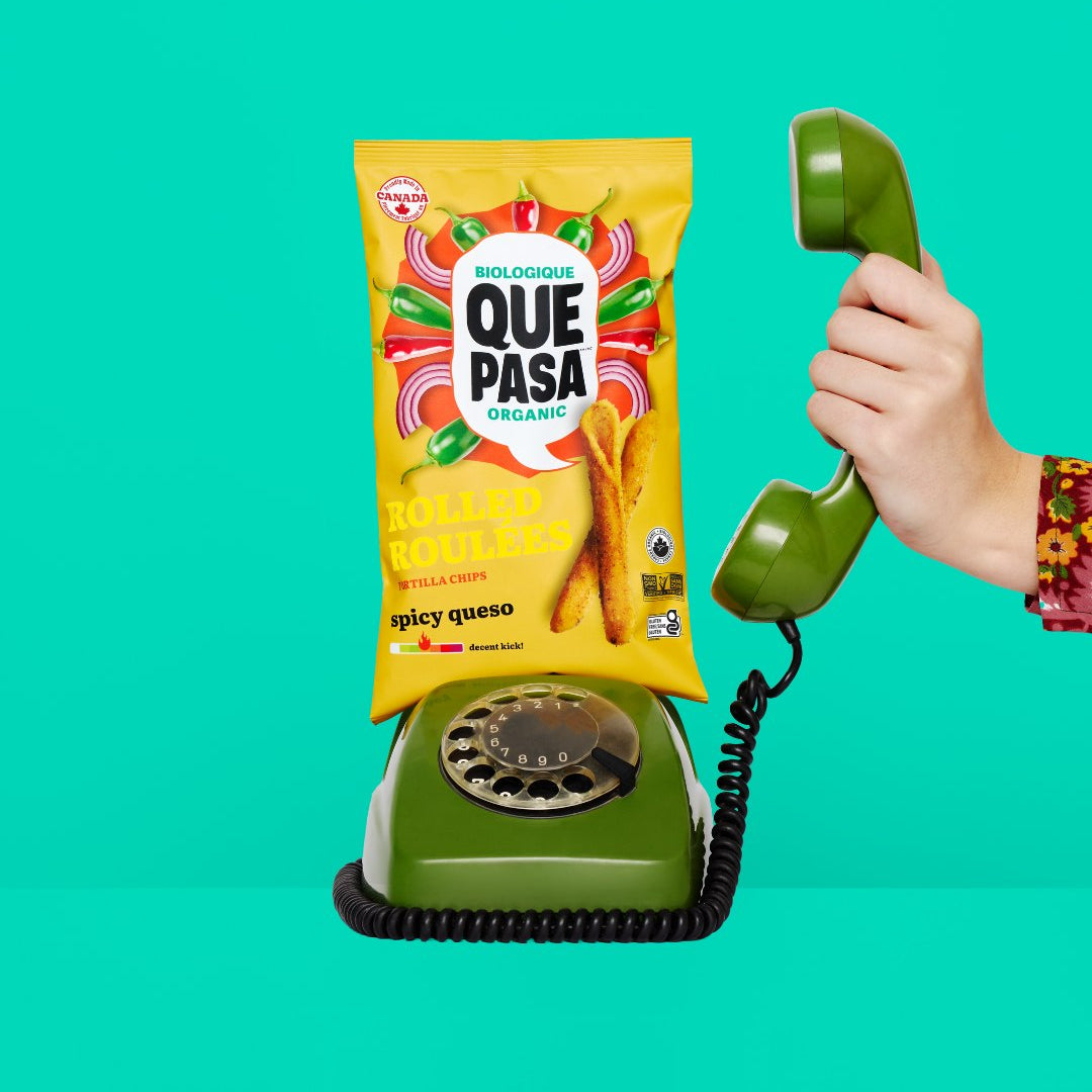 Que Pasa Rolled Tortilla Chips Spicy Queso - 184g