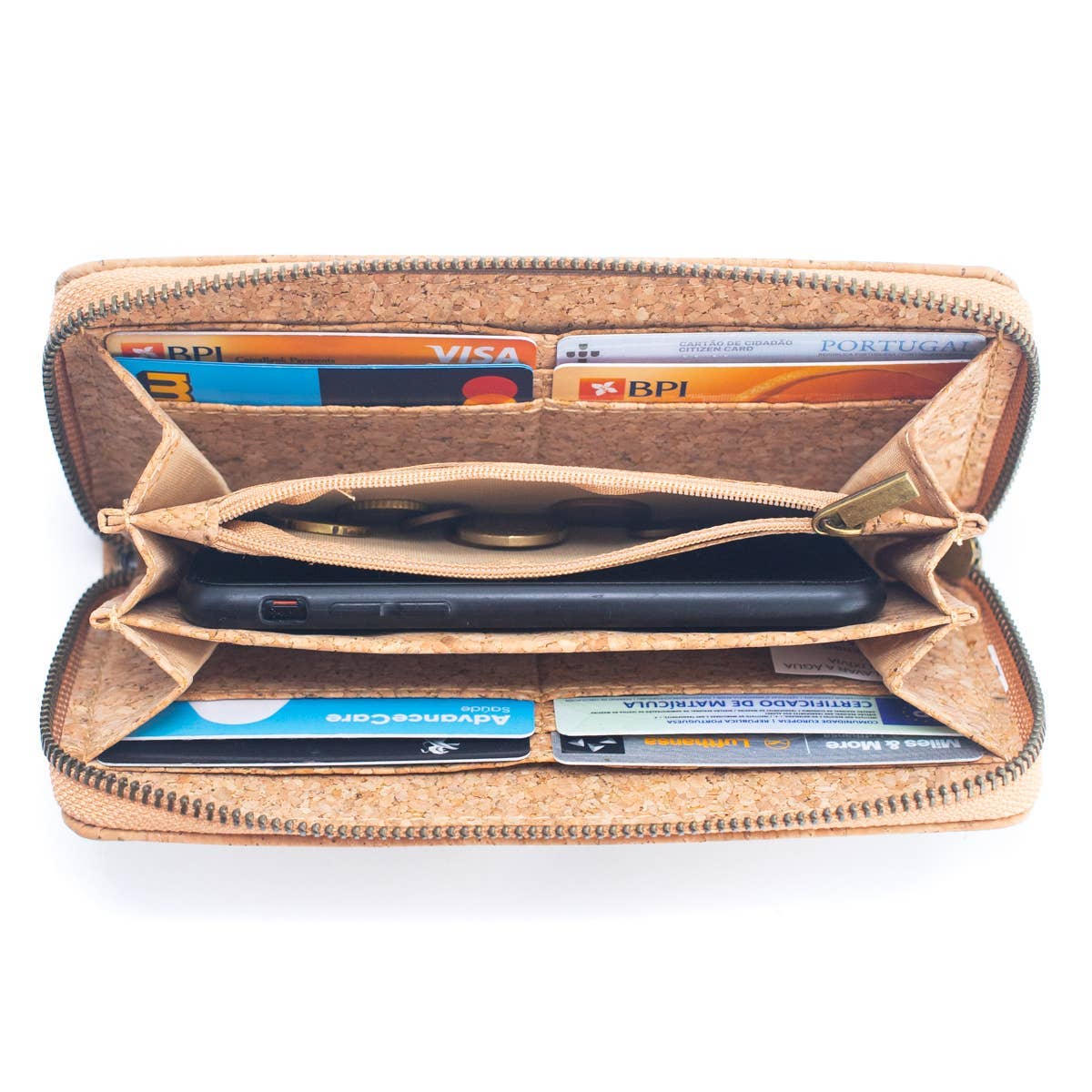 Meninas Bonitas Cork Women's Classic Zipper Wallet