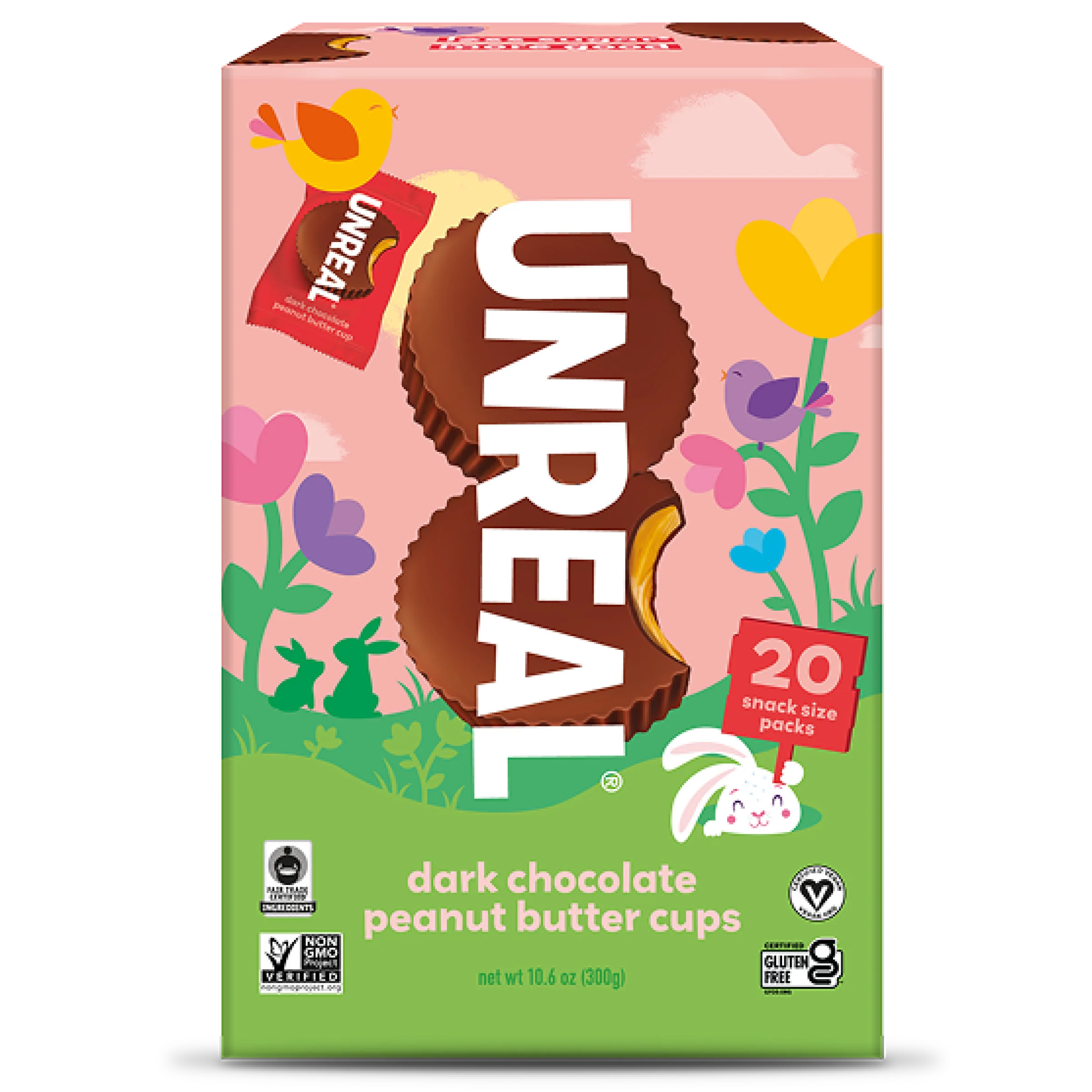Unreal Easter Dark Chocolate Peanut Butter Cups - 300g