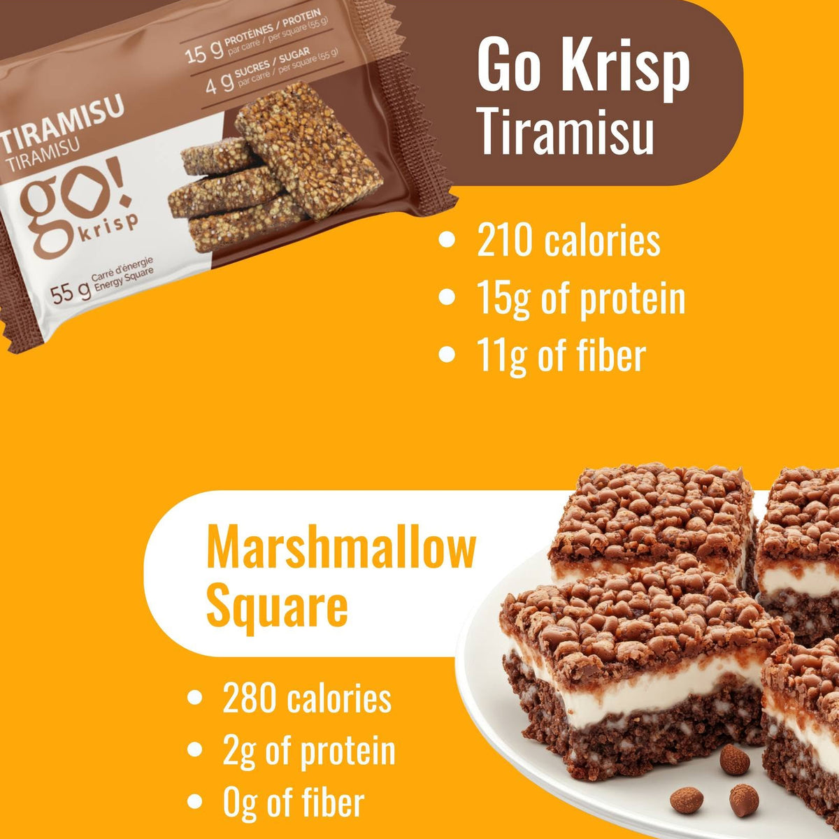 Go! Krisp Tiramisu Energy Square - 55g