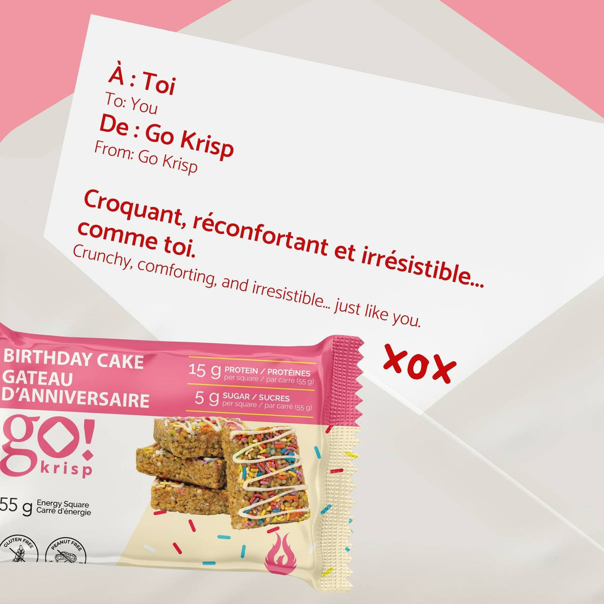 Go! Krisp Birthday Cake Energy Square - 55g