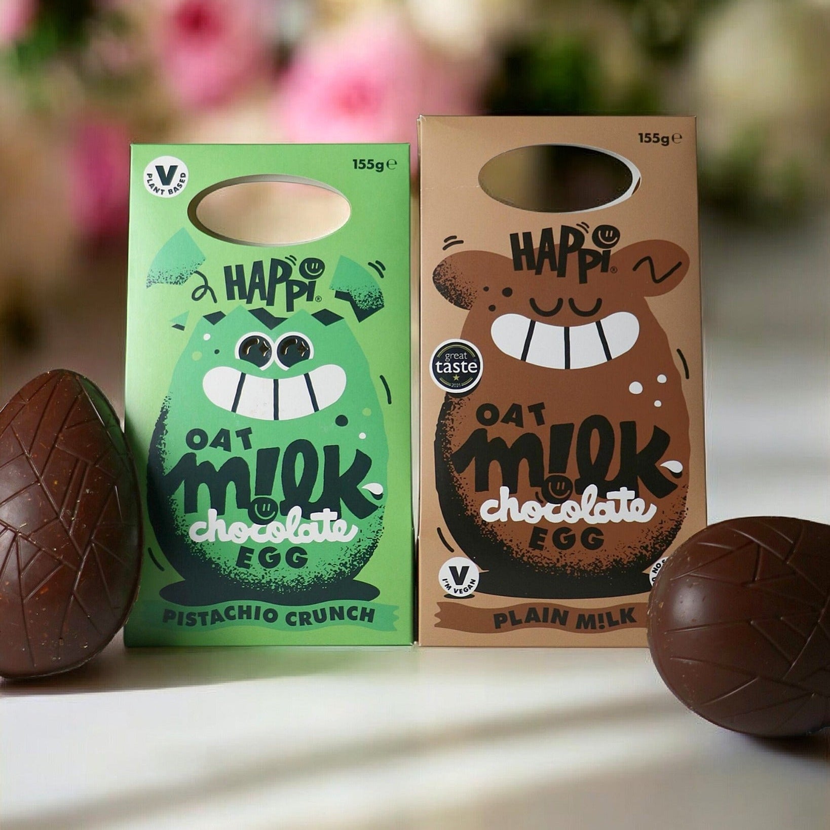 Happi Pistachio Crunch Oat Milk Chocolate Egg - 155g