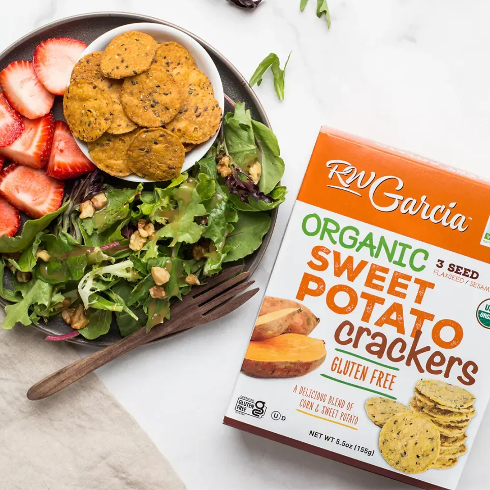 RW Garcia 3 Seed Sweet Potato Crackers - 180g