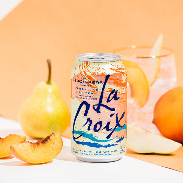 La Croix Peach Pear Sparkling Water - 355ml – Vegan Supply