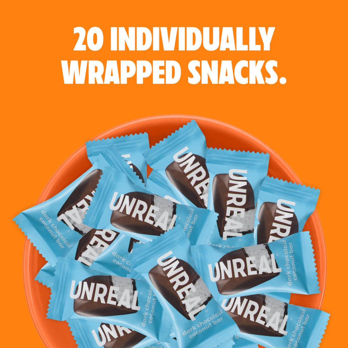 Unreal Halloween Dark Chocolate Coconut Bars - 20 x 15g