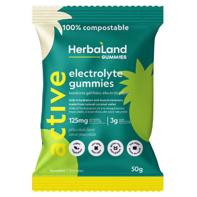 Herbaland Pina Colada Electrolyte Gummies For Adults - 50g