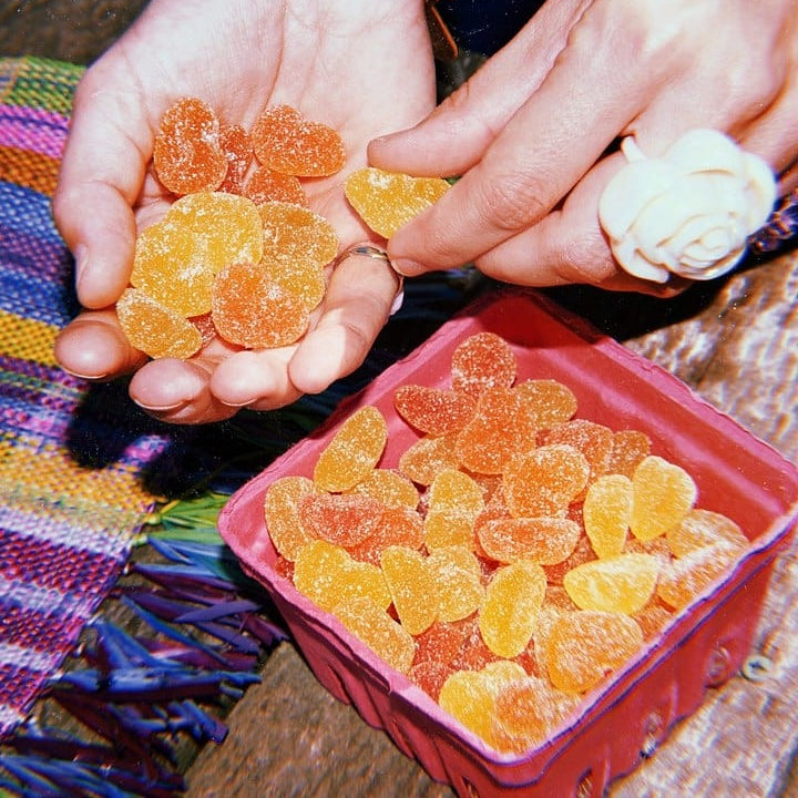 Squish Candies Sour Peach Hearts Gummies - 500g